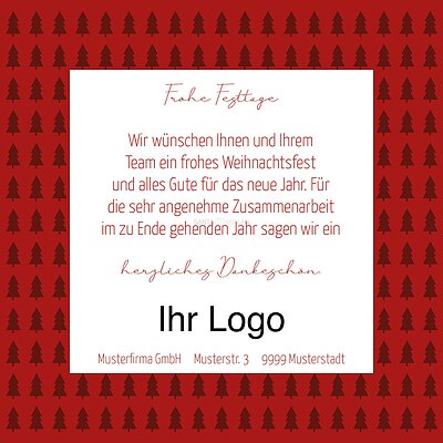 Elektronische Weihnachtskarte Stilbume rot