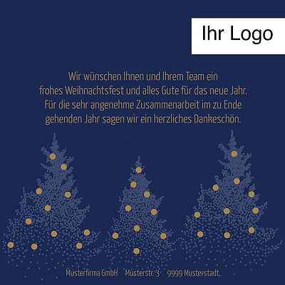Elektronische Weihnachtskarte Goldpunkte