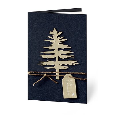 Aufgepatchter Baum (kreative Weihnachtskarte)