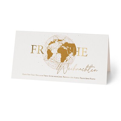 Weltkugel (internationale Weihnachtskarte)