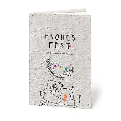 Best Friends (Samenpapier Weihnachtskarte)