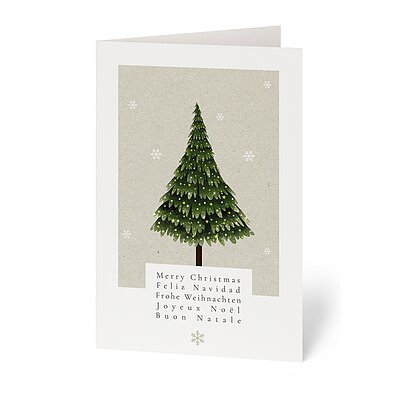 Grne Tanne (internationale Weihnachtskarte)