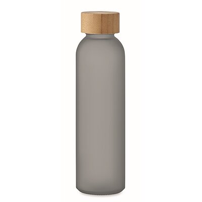 Glasflasche transparent grau 500ml
