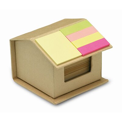 Notizzettelbox Haus aus Recyclingkarton