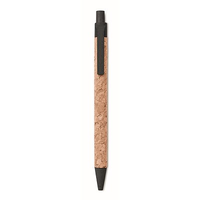 ko-Druckkugelschreiber schwarz aus Kork