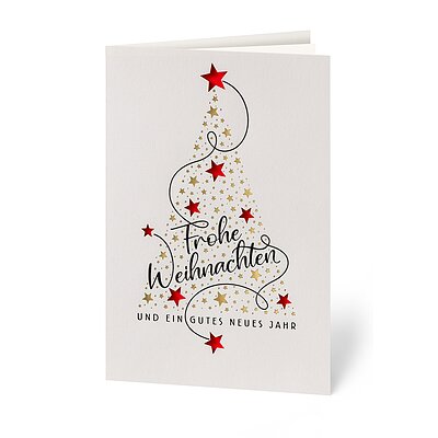 Gestanzte Sterne (geschftliche Weihnachtskarte)