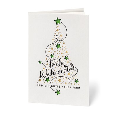 Gestanzte Sterne (gesch�ftliche Weihnachtskarte)